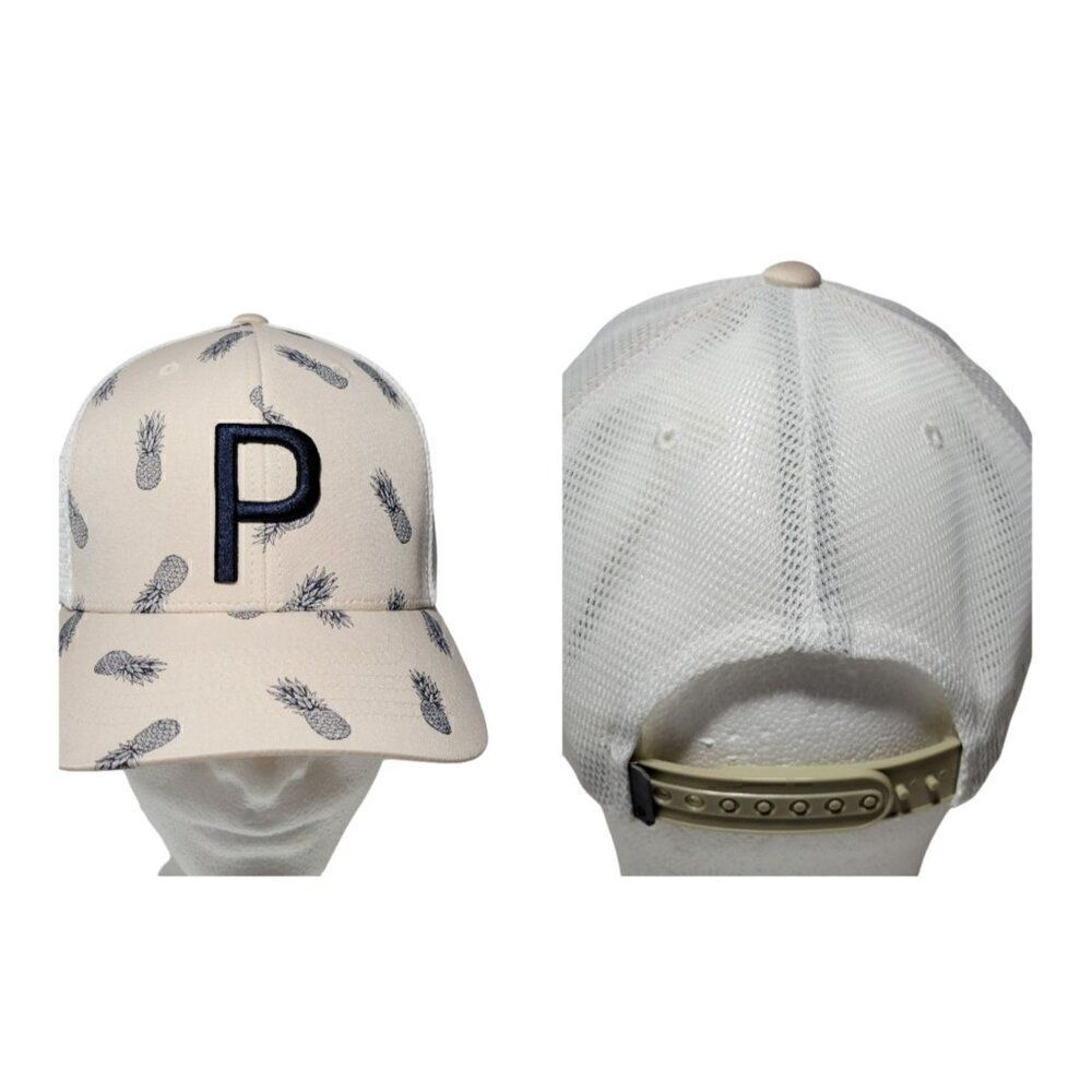 Puma Golf Hat Men Snapback‎ Mesh Back Pineapple Adjustable Unisex Adult Tan NWOT